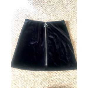 Black velvet skirt
